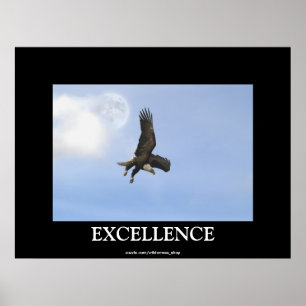 Excellentie Bald Eagle Motivatie Poster