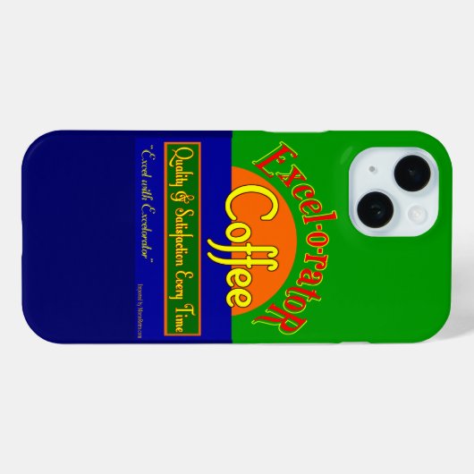 Excelorator Café Funny Retro Art coque iphone (Verso (horizontal))