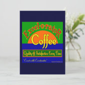 Excelorator Coffee Aangepaste Uitnodiging Sjabloon (Staand voorkant)