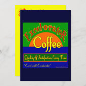 Excelorator Coffee Aangepaste Uitnodiging Sjabloon (Voorkant / Achterkant)