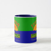 Excelorator Coffee Gezegde Retro Label Art Mok (Midden)