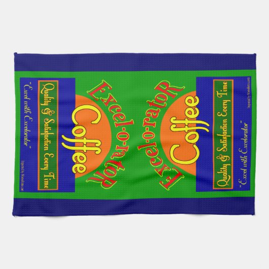 Excelorator Retro Café Étiquette Serviette de cuis (Horizontal)