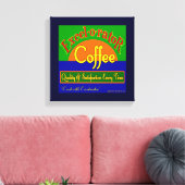 Excelorator Retro Coffee Art Wrapped Canvas Afdruk (Insitu (Woonkamer))
