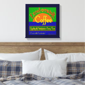 Excelorator Retro Coffee Art Wrapped Canvas Afdruk (Insitu (Slaapkamer))