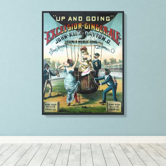 Excelsior Ginger Ale Canvas Afdruk (Insitu (Houten vloer))
