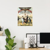 EXCELSIOR GINGER ALE Hot Air Ballon Retro Poster (Thuiskantoor)