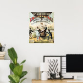 EXCELSIOR GINGER ALE Hot Air Balloon Retro Poster (Bureau à domicile)