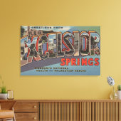 Excelsior Springs, Missouri - Grote letter Canvas Afdruk (Insitu (Woonkamer))