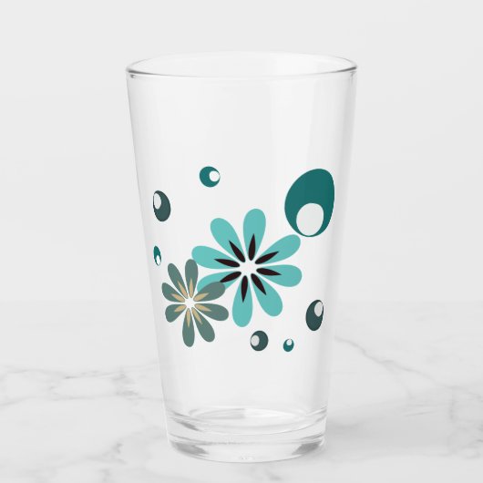 Excentrieke groene retro geïnspireerd glas (Voorkant)