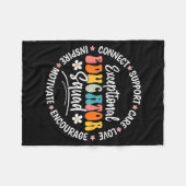 Exceptional Educator Squad Appreciation Week Back  Fleece Deken (Voorkant (Horizontaal))