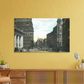 Exchange Street Uitzicht van State Street Canvas Afdruk (Insitu (Woonkamer))