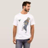 Excited Komuso and Hummingbird T-shirt (Voorkant volledig)