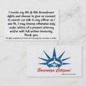 Exclamation des cartes de Droits constitutionnels (Devant / Derrière)