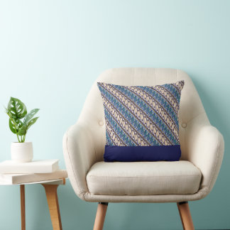 Exclusief Batik Parang Two Tone Pattern Blue Kussen