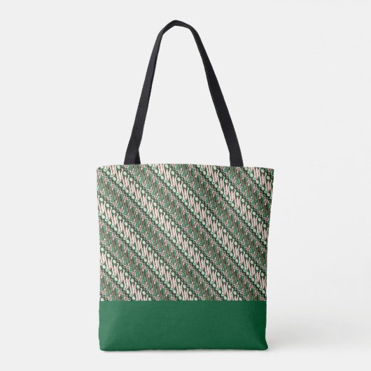 Exclusief Batik Parang Two Tone Pattern Green Draagtas (Achterkant)
