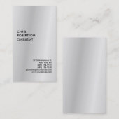 Exclusief grijs, modern, zilver visitekaartje (Voorkant / Achterkant)