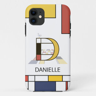 Exclusief neoplasticisme Art Monogram. Brief D iPhone 11 Hoesje