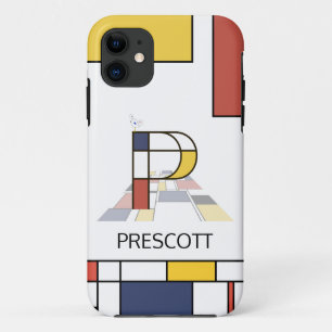 Exclusief neoplasticisme Art Monogram. Brief P iPhone 11 Hoesje