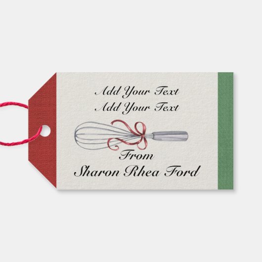 Exclusief overeenkomend van de keukencadeauLabels Cadeaulabel (Achterkant Horizontaal)