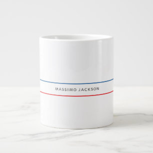 Exclusief Persoonlijk Modern Blauw Rood Wit Extra Grote Beker
