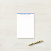 Exclusief Persoonlijk Modern Blauw Rood Wit Post-it® Notes (Op bureau)