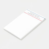 Exclusief Persoonlijk Modern Blauw Rood Wit Post-it® Notes (Schuin)