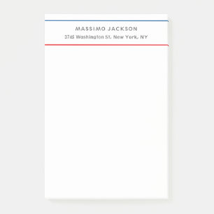 Exclusief Persoonlijk Modern Blauw Rood Wit Post-it® Notes