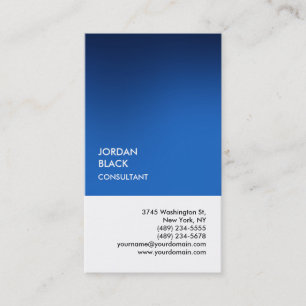Exclusief speciaal blauw wit, uniek modern visitekaartje