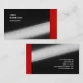 Exclusief speciaal kleurrijk rood grijs rendement visitekaartje (Voorkant / Achterkant)