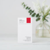 Exclusief speciaal rood wit, modern minimalistisch visitekaartje (Staand voorkant)