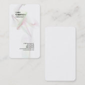 Exclusief speciaal wit modern minimalistisch Abstr Visitekaartje (Voorkant / Achterkant)