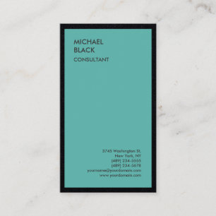 Exclusief speciaal zwart blauw modern minimalistis visitekaartje