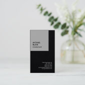 Exclusief speciaal zwart, modern visitekaartje (Staand voorkant)