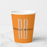 Exclusief Unieke Oranje Initialen Monogram Modern