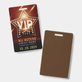 Exclusief VIP Access Event Badge (Voor- en achterkant)