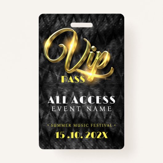 Exclusief VIP Access Event Badge (Voorkant)