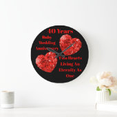 Exclusieve 40th / Ruby Wedding Jubileum Clock Grote Klok (Huis)