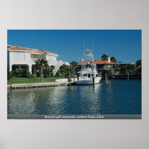 Exclusieve golfgemeenschap, Zuid-Texas, VS Poster
