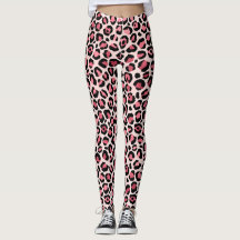 Exclusieve roze luipaard abstracte leggings