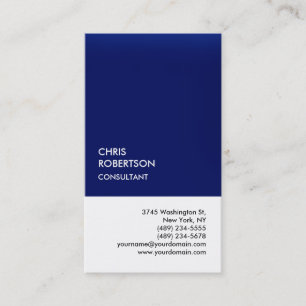 Exclusieve speciale Donkerblauw Wit Uniek Visitekaartje