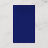 Exclusieve speciale Donkerblauw Wit Uniek Visitekaartje (Achterkant)