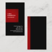 Exclusieve speciale Red Black Modern Unique Visitekaartje (Voorkant / Achterkant)