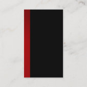 Exclusieve speciale Red Black Modern Unique Visitekaartje (Achterkant)