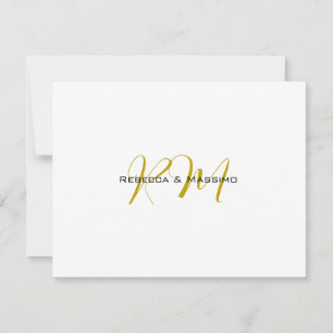 Exclusieve unieke gouden kleur monogram moderne na