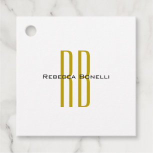 Exclusieve unieke gouden kleur monogram moderne na bedankjes labels