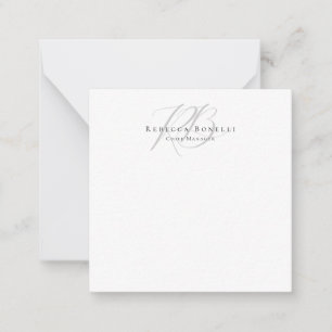 Exclusieve unieke monogram profielnaam notitiekaartje