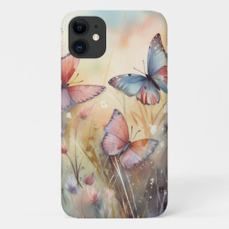 Exclusieve vlinder bloesem lente telefoonhoes iPhone 11 hoesje
