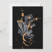 Exclusive Gold Black Floral Enregistrer La Carte D (Dos)