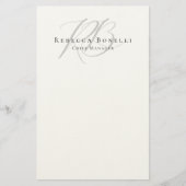 Exclusive Unique Monogram Profile Name Briefpapier (Voorkant)