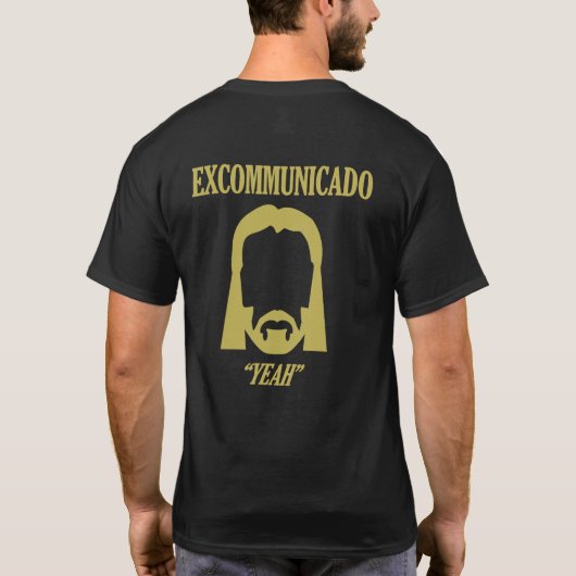 EXCOMMUNICADO John Wick - Zwart/Goud T-shirt (Achterkant)